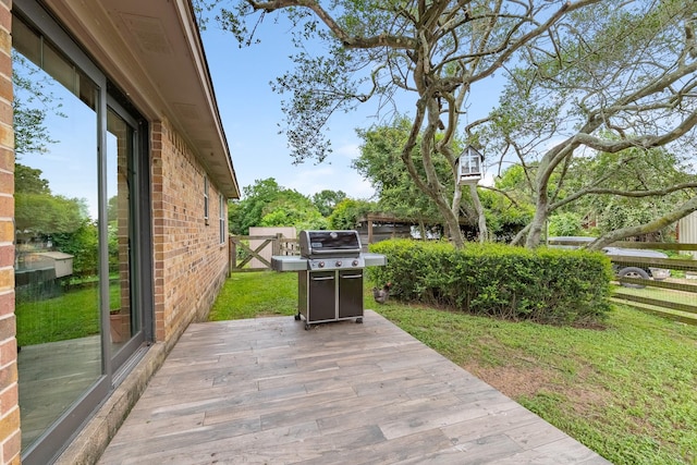 4205 Wade Rd, Brookshire, TX 77423 - deck with area for grilling