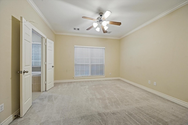 9007 Harbor Hills Dr, Houston, TX 77054 - unfurnished bedroom featuring ornamental molding, carpet, and a ceiling fan