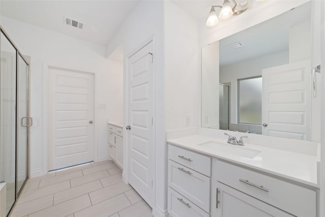 13731 Pedernales Ct, Cypress, TX 77429 - full bathroom with vanity and a stall shower