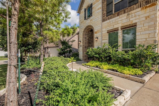 4209 Orchard Pass Dr, Spring, TX 77386 - doorway to property featuring stone siding