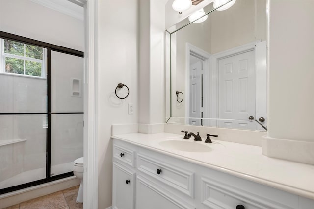 3207 W Benders Landing Blvd, Spring, TX 77386 - full bath with vanity, a stall shower, and tile patterned flooring