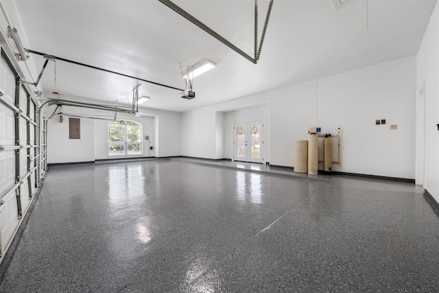 3207 W Benders Landing Blvd, Spring, TX 77386 - garage with french doors, electric panel, and a garage door opener