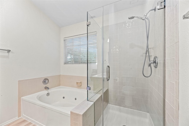 15207 Hillside Park Way, Cypress, TX 77433 - full bath featuring a shower stall and a tub with jets