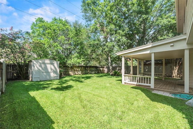 15207 Hillside Park Way, Cypress, TX 77433 - fenced backyard featuring a storage unit