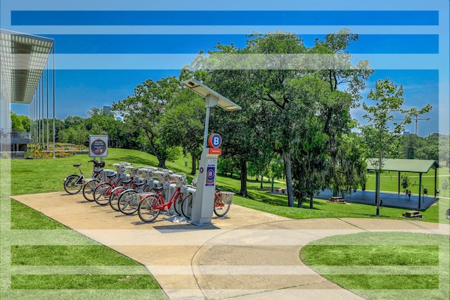 1851 Harold St, Houston, TX 77098 - surrounding community with a lawn