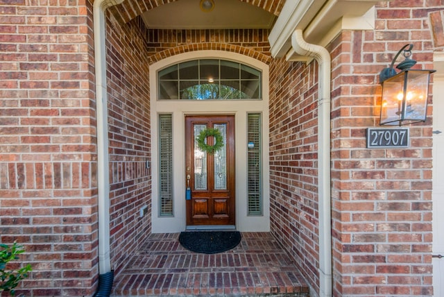27907 Brandy Creek Ln, Fulshear, TX 77441 - property entrance with brick siding