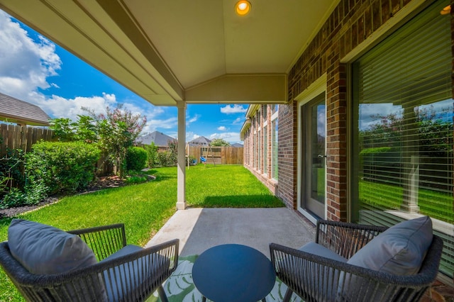 27907 Brandy Creek Ln, Fulshear, TX 77441 - fenced backyard featuring a patio area