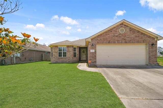 1111 Cypress Ln, Dayton, TX 77535 - ranch-style house featuring brick siding, driveway, and an attached garage