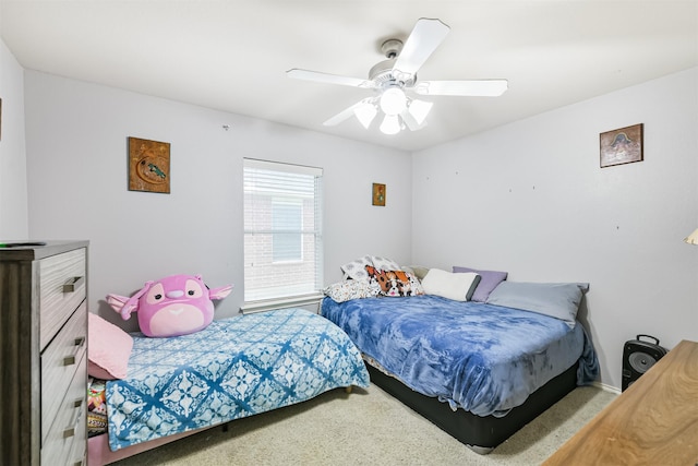 18115 Stone Angel Dr, Humble, TX 77346 - carpeted bedroom with ceiling fan