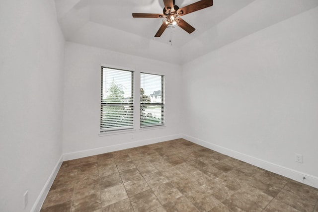 14807 Providence Manor Way, Cypress, TX 77429 - spare room featuring ceiling fan and a raised ceiling