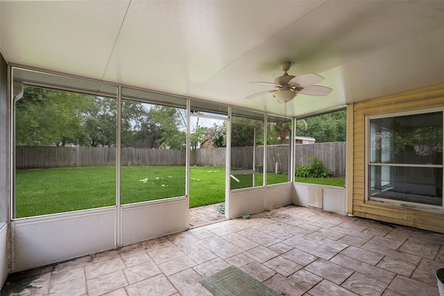 12223 Gladewick Dr, Houston, TX 77077 - unfurnished sunroom with a ceiling fan