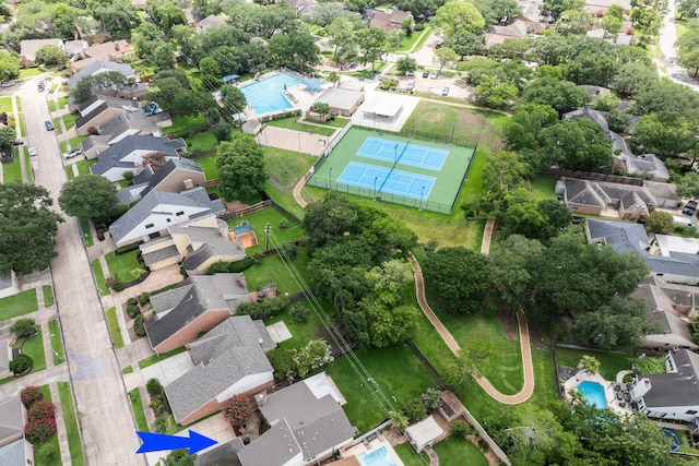 12223 Gladewick Dr, Houston, TX 77077 - aerial view of property and surrounding area with a pool and nearby suburban area