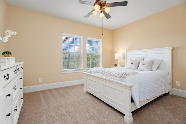 12919 Arlington Meadows Ln, Tomball, TX 77377 - bedroom with light carpet and ceiling fan
