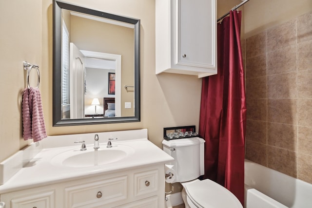 5706 Blossom St, Houston, TX 77007 - full bathroom with vanity and shower / bath combo with shower curtain