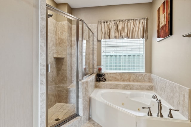5706 Blossom St, Houston, TX 77007 - full bath featuring a tub with jets and a shower stall