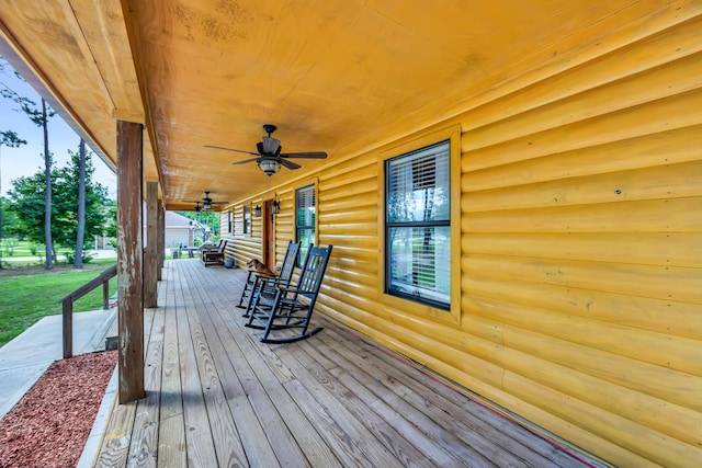 4214 Cross Cut, Cleveland, TX 77328 - porch featuring ceiling fan