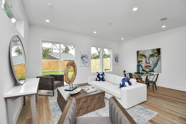 2610 Vance St, Houston, TX 77093 - living room featuring recessed lighting and light wood-style floors
