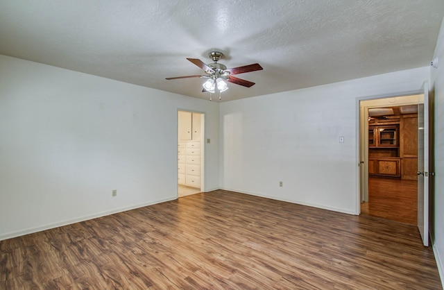 3623 Beech Hill Dr, Spring, TX 77388 - empty room featuring wood finished floors, ceiling fan, and a textured ceiling