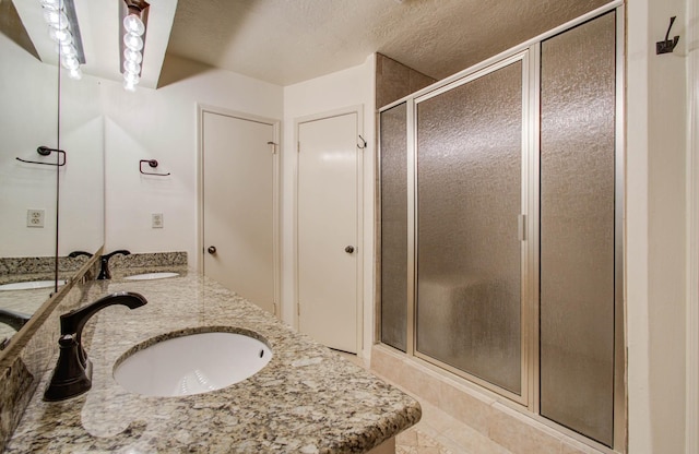 3623 Beech Hill Dr, Spring, TX 77388 - bathroom with a shower stall and double vanity