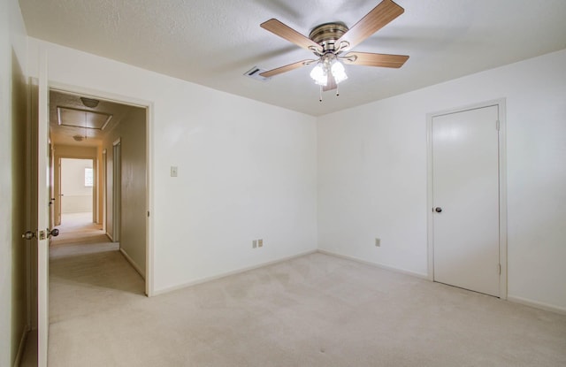 3623 Beech Hill Dr, Spring, TX 77388 - unfurnished room featuring attic access, light colored carpet, and ceiling fan
