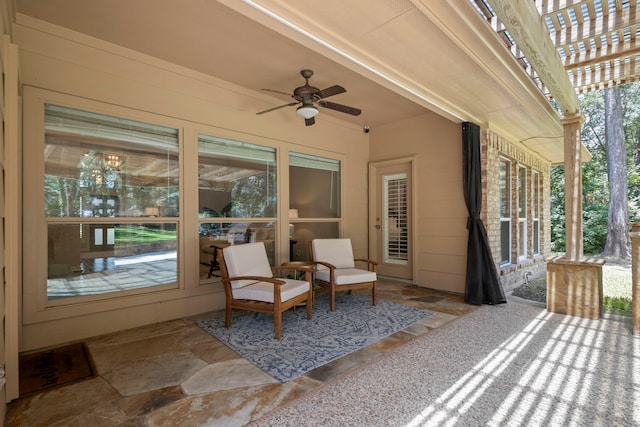 28322 Buena Way, Spring, TX 77386 - view of patio with ceiling fan