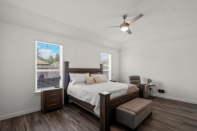 14320 Yellow Hawthorn Ct, Conroe, TX 77384 - bedroom featuring dark wood finished floors and ceiling fan