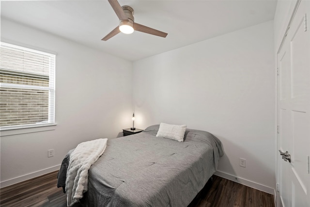 14320 Yellow Hawthorn Ct, Conroe, TX 77384 - bedroom featuring wood finished floors and a ceiling fan