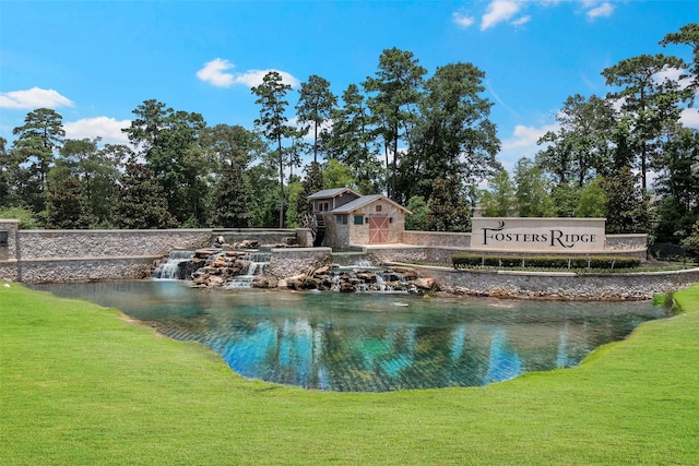 14320 Yellow Hawthorn Ct, Conroe, TX 77384 - community / neighborhood sign with a yard