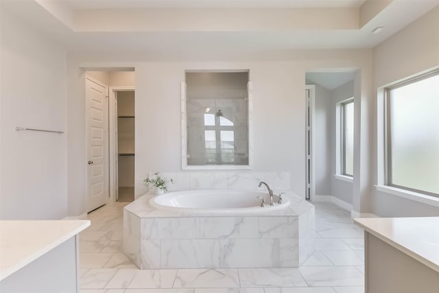 20519 Grazing Foal Ln, Tomball, TX 77377 - bathroom featuring vanity, a bath, and a closet