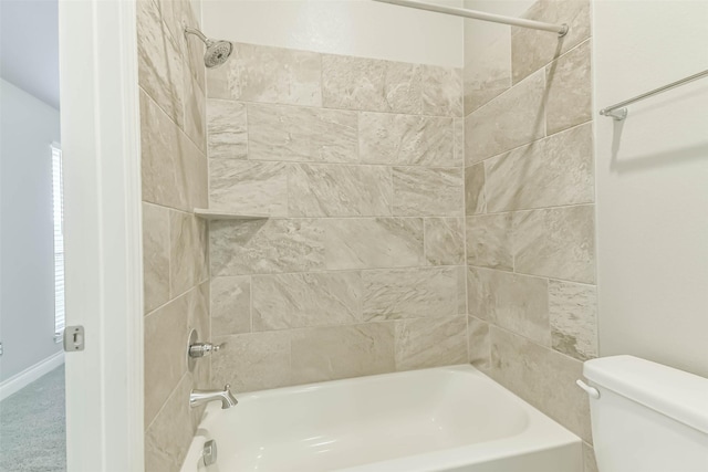 20519 Grazing Foal Ln, Tomball, TX 77377 - bathroom featuring toilet and bathing tub / shower combination