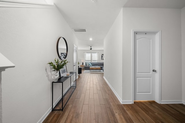 4807 Wellington Manor Ct, Katy, TX 77493 - hall featuring dark wood-style flooring and recessed lighting