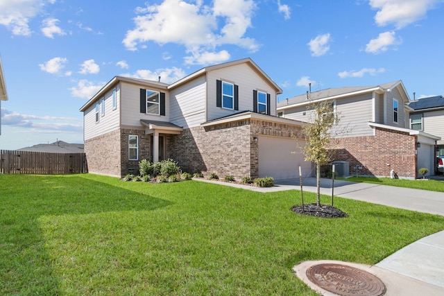 4807 Wellington Manor Ct, Katy, TX 77493 - view of front of property with brick siding, driveway, and a garage