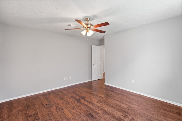 2031 Oakwell Ln, Katy, TX 77449 - spare room featuring wood finished floors, ceiling fan, and a textured ceiling