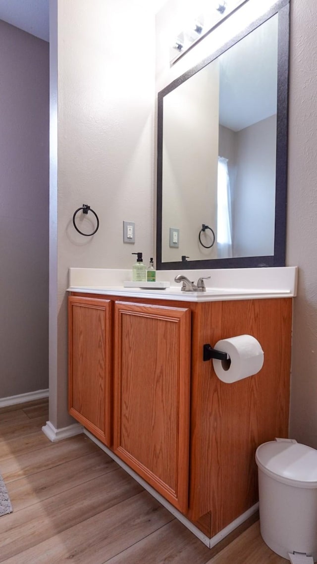 2926 Umiak Dr, Houston, TX 77045 - bathroom featuring vanity and wood finished floors