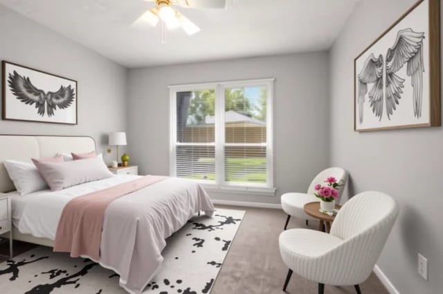 14902 Forest Lodge Dr, Houston, TX 77070 - bedroom featuring baseboards and a ceiling fan
