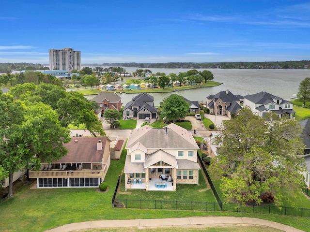 97 La Costa Dr, Montgomery, TX 77356 - aerial perspective of suburban area featuring a large body of water