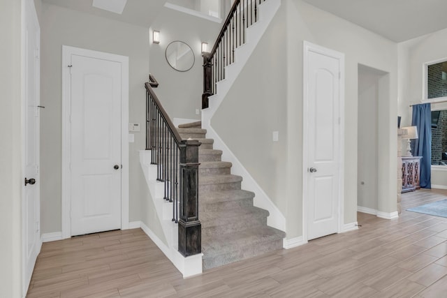 97 La Costa Dr, Montgomery, TX 77356 - stairway featuring wood finished floors