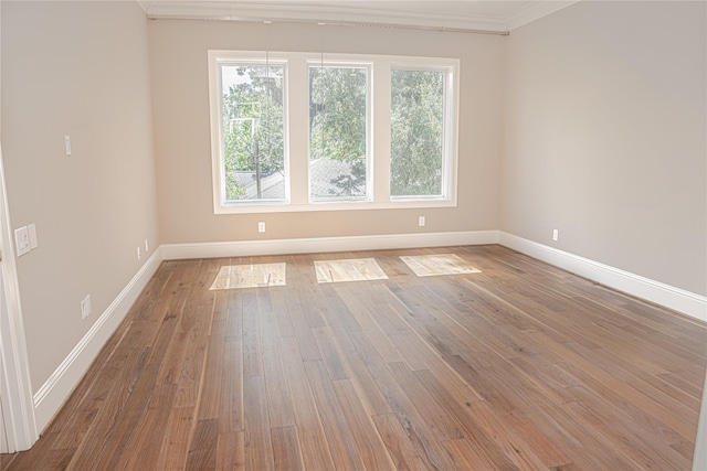 1530 Cunningham Parc Ln, Houston, TX 77055 - spare room with crown molding and wood-type flooring