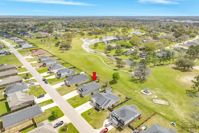 541 Green Meadows Dr, West Columbia, TX 77486 - aerial overview of property's location with nearby suburban area and a golf club