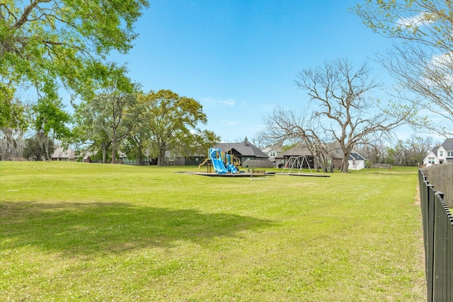 541 Green Meadows Dr, West Columbia, TX 77486 - view of yard with a playground
