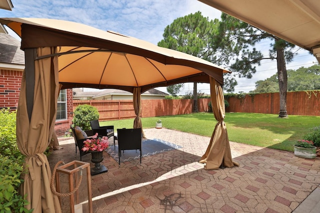 17430 Autumn Oak Way, Spring, TX 77379 - fenced backyard featuring a gazebo and a patio area