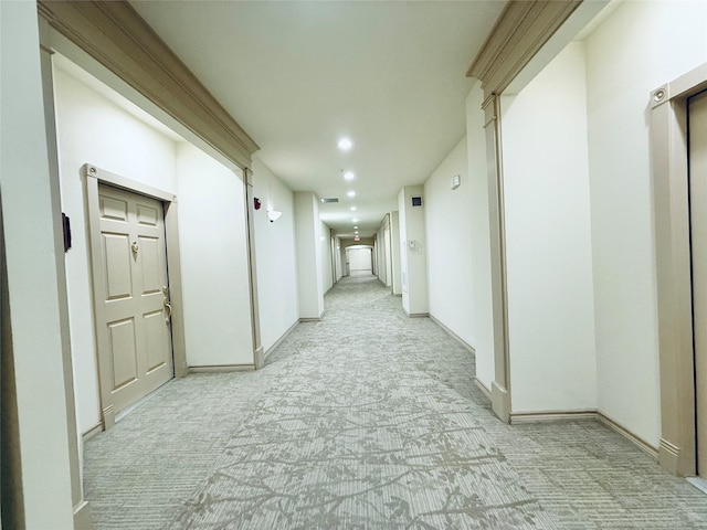 2400 Mccue Rd Unit 345, Houston, TX 77056 - hall with light carpet and recessed lighting
