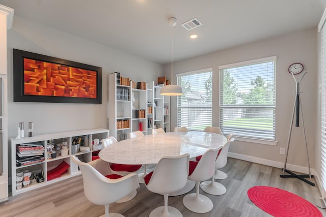 40 Snowdrop Lily Dr, Tomball, TX 77375 - dining room with light wood-style flooring and recessed lighting