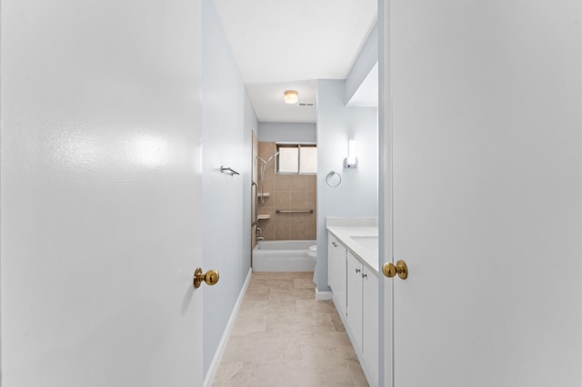 9310 Carvel Ln, Houston, TX 77036 - full bathroom featuring vanity and bathtub / shower combination