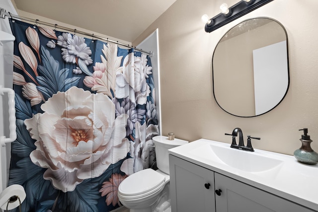 741 Rutgers Ln, Deer Park, TX 77536 - bathroom featuring vanity and curtained shower