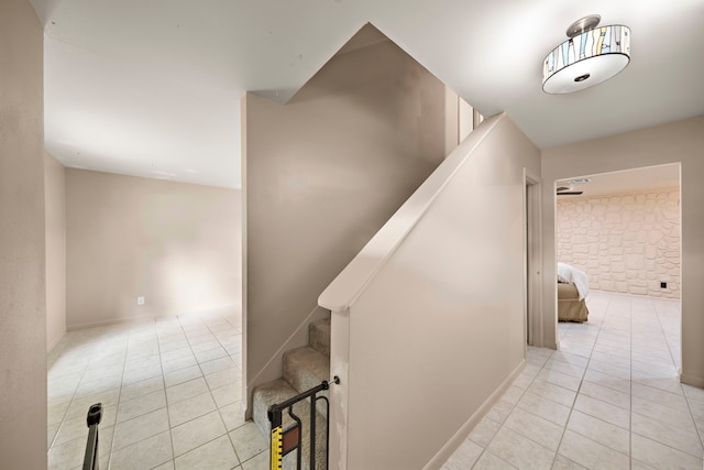 741 Rutgers Ln, Deer Park, TX 77536 - stairs featuring tile patterned flooring and baseboards