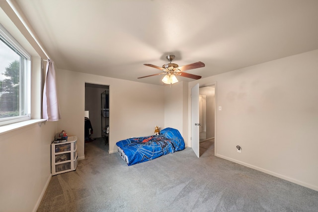741 Rutgers Ln, Deer Park, TX 77536 - unfurnished bedroom with carpet floors and ceiling fan