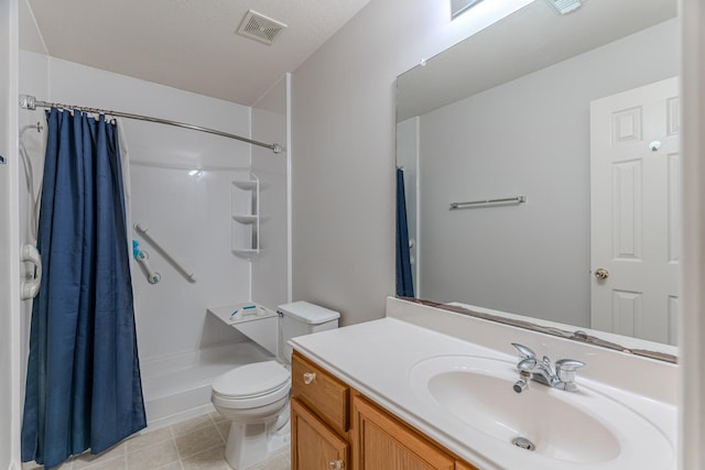 17203 Morning Blossom Pl, Houston, TX 77084 - full bath featuring vanity, curtained shower, and tile patterned floors