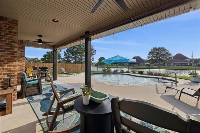 271 Hannah Ln, Lumberton, TX 77657 - view of patio with ceiling fan