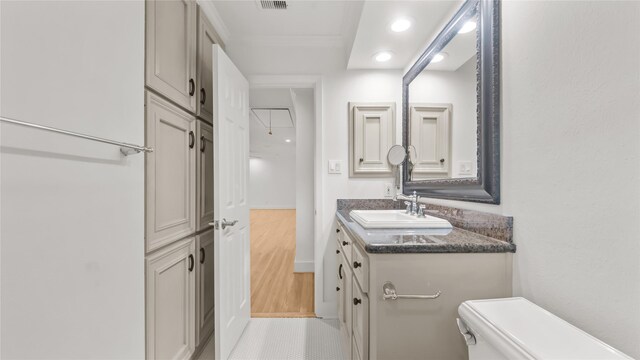 5010 Redstart St, Houston, TX 77035 - half bathroom with vanity and recessed lighting